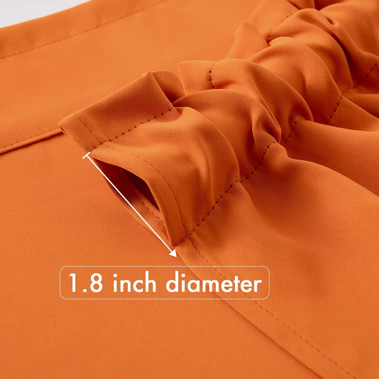 Fall Window Valance for Bedroom Living Room Kitchen Bathroom Energy Efficient Rod Pocket Curtain Valance 18 Inch, Thermal Insulated Window Treatment, One Panel, 42'' X 18'', Fall Burnt Orange