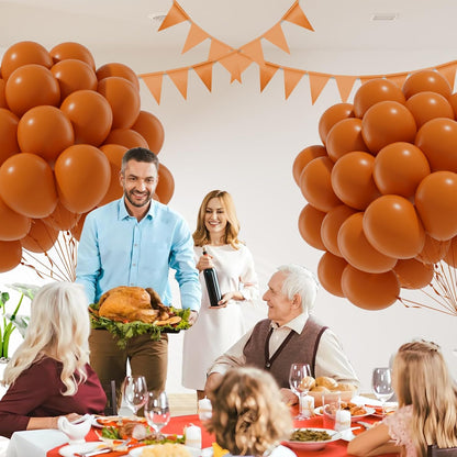 Burnt Orange Balloons 12Inch, Burnt Orange Latex Balloons 50Pcs Party Balloon for Fall Themed Bridal Baby Shower Wedding Graduation Birthday Party Decorations