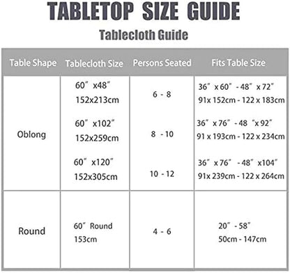 Outdoor and Indoor Table Cover - Washable, Waterproof, Wrinkle-Free Tablecloth with Zipper and Umbrella Hole for Spring/Summer Events, Picnics, BBQs, and Patios - White, 60" Round