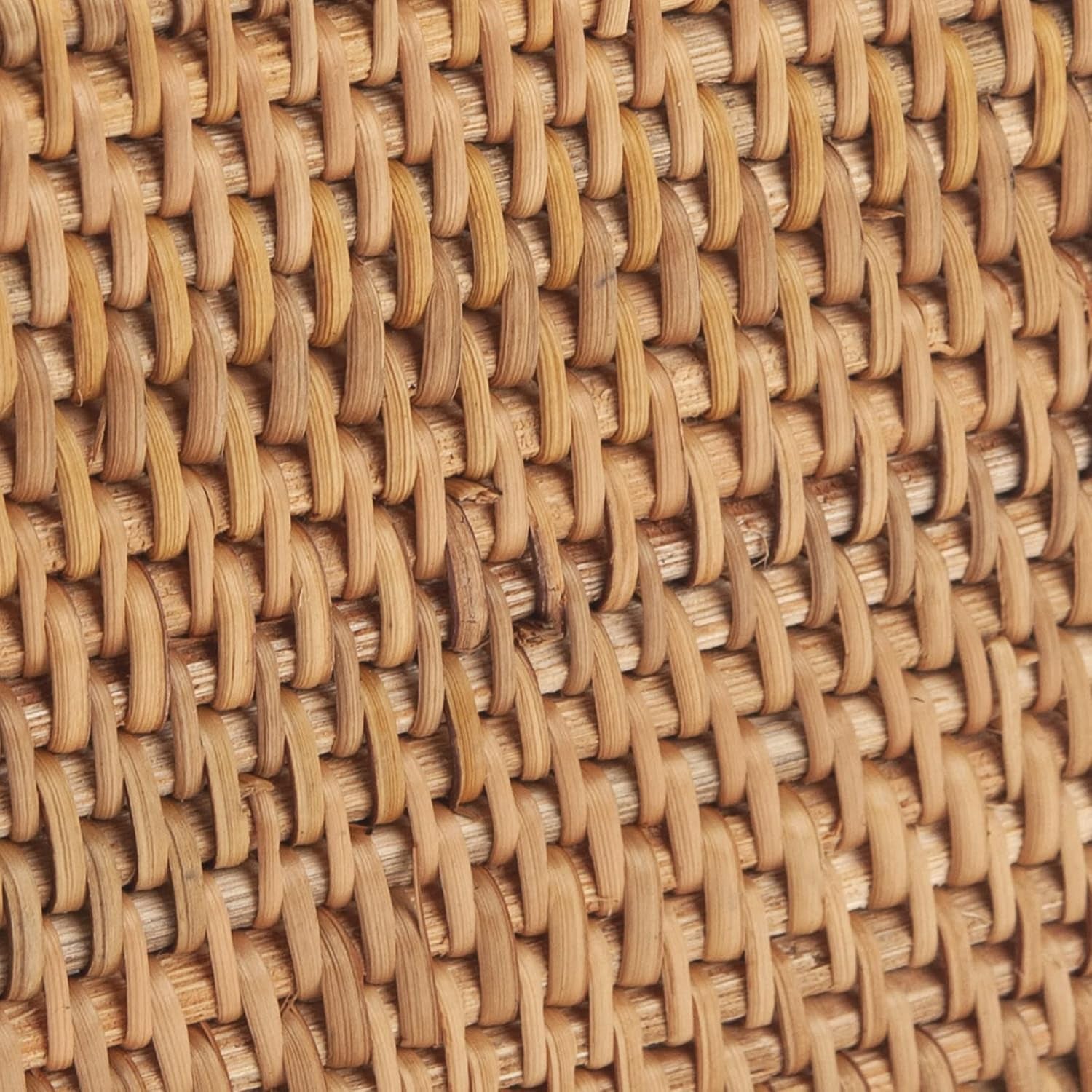 Rattan Tissue Box Cover Natural Woven Facial Napkin Holder Square (Natural, 5.5X5.5X5.9 Inch)