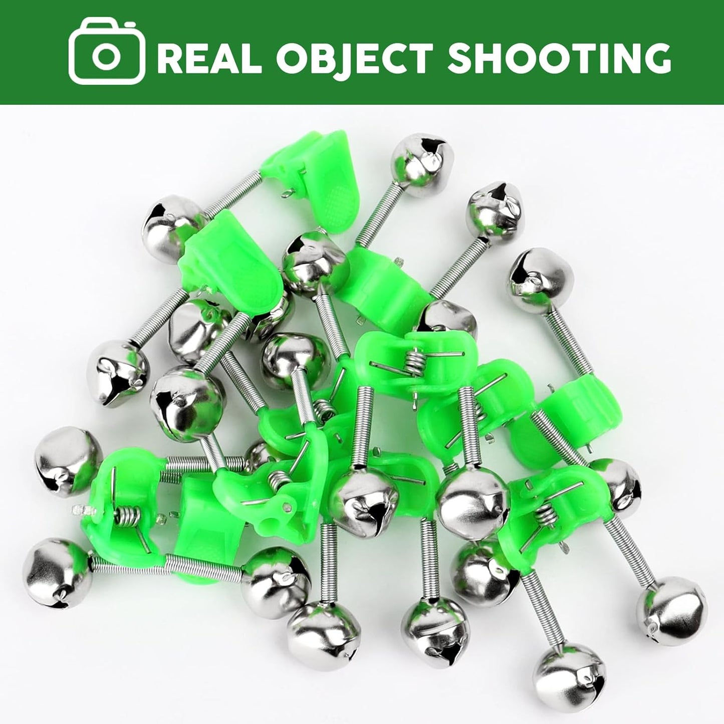 Fishing Bells for Rods - Catfish Bells for Fishing Poles, Fishing Bite Alarm Clip on Bells for Fish