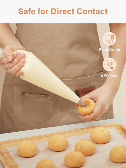 Piping Bags, Disposable Pastry Bags 16 Inch, 100 Pcs anti Burst Large Icing Piping Bags for Cookie Frosting Cake Decorating Baking Supplies