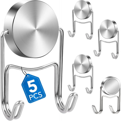 Magnet Hooks for Cruise Cabins, 80Lbs Swivel Magnets with Hooks, Cruise Ship Essentials, Heavy Duty Magnet Hook for Fridge, Hanging, Classroom, Whiteboard, Grill, and Strong Magnets -5 Pcs