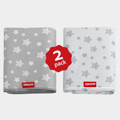 Splat Mat for under High Chair Mat 2 Pack, anti Slip Bottom Splat Splash Mess Floor Mat 42X46 Inch, Waterproof Portable Baby Highchair Mat for Art/Crafts/Playtime/Mealtime
