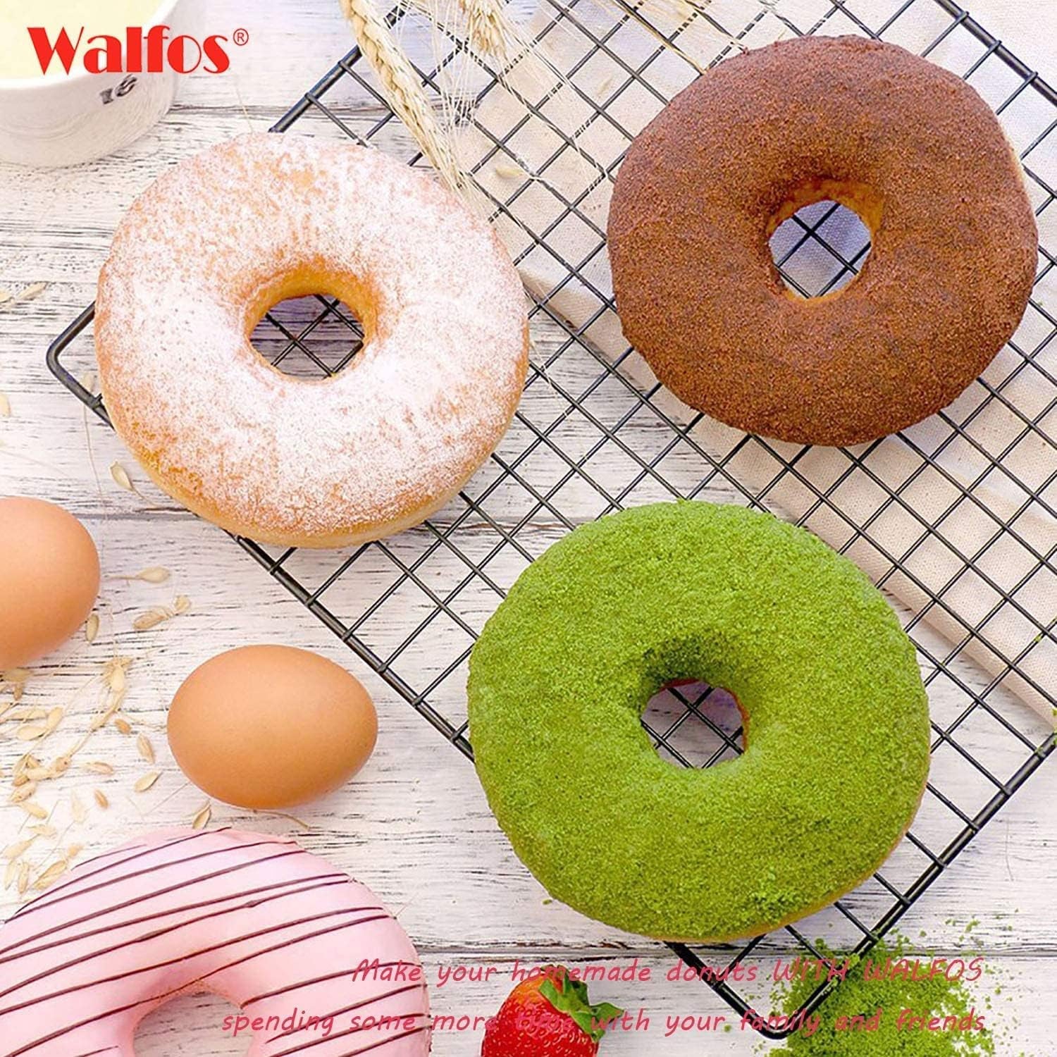 Silicone Donut Mold - Non-Stick Silicone Doughnut Pan Set, Just Pop Out! Heat Resistant, Make Perfect Donut Cake Biscuit Bagels, BPA FREE and Dishwasher Safe, Set of 2