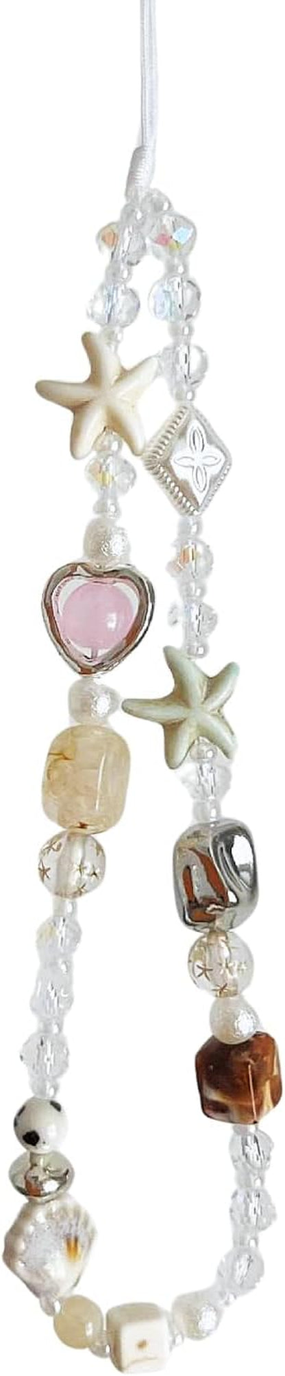 Beaded Camera Wrist Strap Cute Digital Camera Charm Lanyard Phone Charms Strap Beaded Camera Chain for Phone Bag Keychain