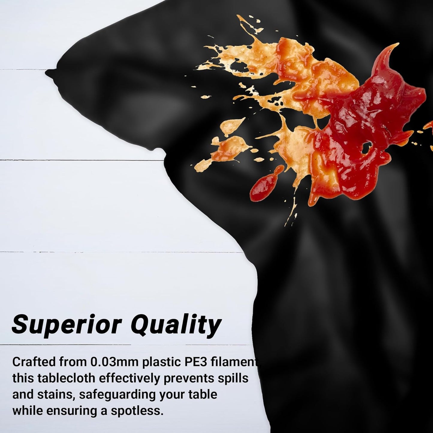 4 PCS Picnic Table Cover with Bench Covers, Black Plastic Table Cloths, 54 X 108 in Disposable Waterproof Rectangle Table Covers for Camping Birthdays Weddings Parties Christmas