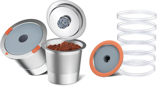 Reusable K Cup Coffee Filters,Universal Stainless Steel Refillable K Cups Filter Use for Keurig 2.0 and 1.0 Coffee Makers-Brewers