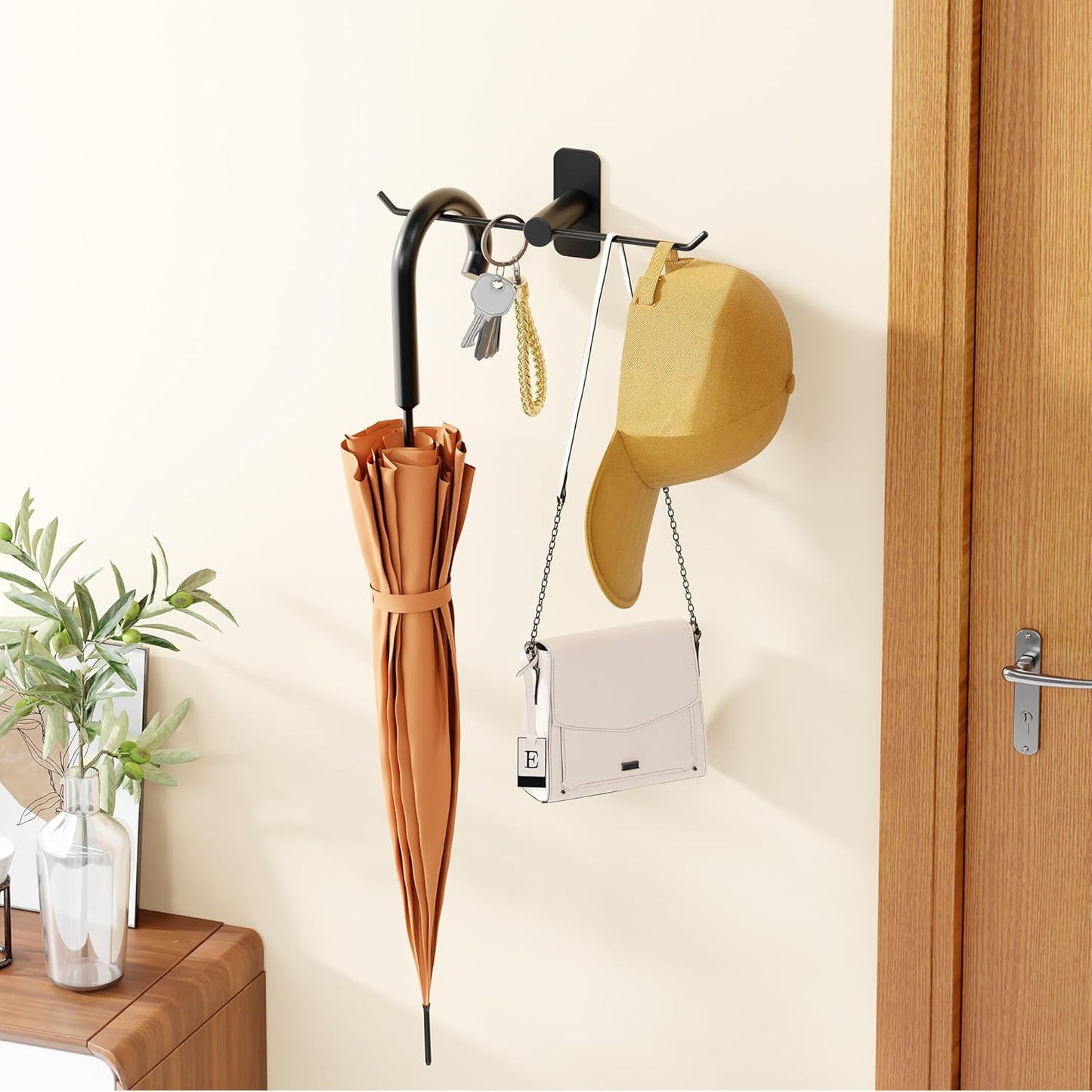 2 Packs Hat Racks-Hat Holder for Baseball Cap, Hat Hooks Cowboy Hat Hangers, Hat Storage Adhesive in Living Room, Bedroom.