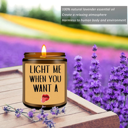 Birthday Gifts for Men, Gifts for Boyfriend, Anniversary Valentines Engagement Romantic Gift for Him, Fiance, Husband Boyfriend from Wife Girlfriend, Funny Sandalwood Scented Candles for Men