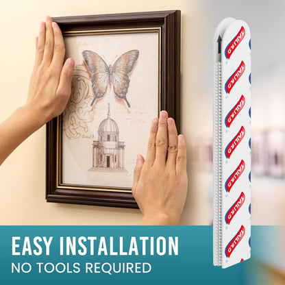 Picture Hanging Strips Heavy Duty, Small 16 Pairs (32 Strips) Frame Hangers Strips for Walls, Pictures Hanging Kit without Nail, Damage Free Adhesive Poster Strips for Decor, Art, Mirror