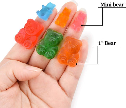 Gummy Bear Molds Candy Molds - 1 Inch Gummy Molds Bear Large Chocolate Molds Silicone 4 Pack LFGB Pinch Test Approved Best Food Grade Silicone