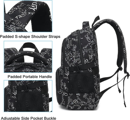 Kids Backpack Boys Camo Bookbag Teens Elementary School Bag Daypack Travel Back Pack Middle School (Grey Letter)