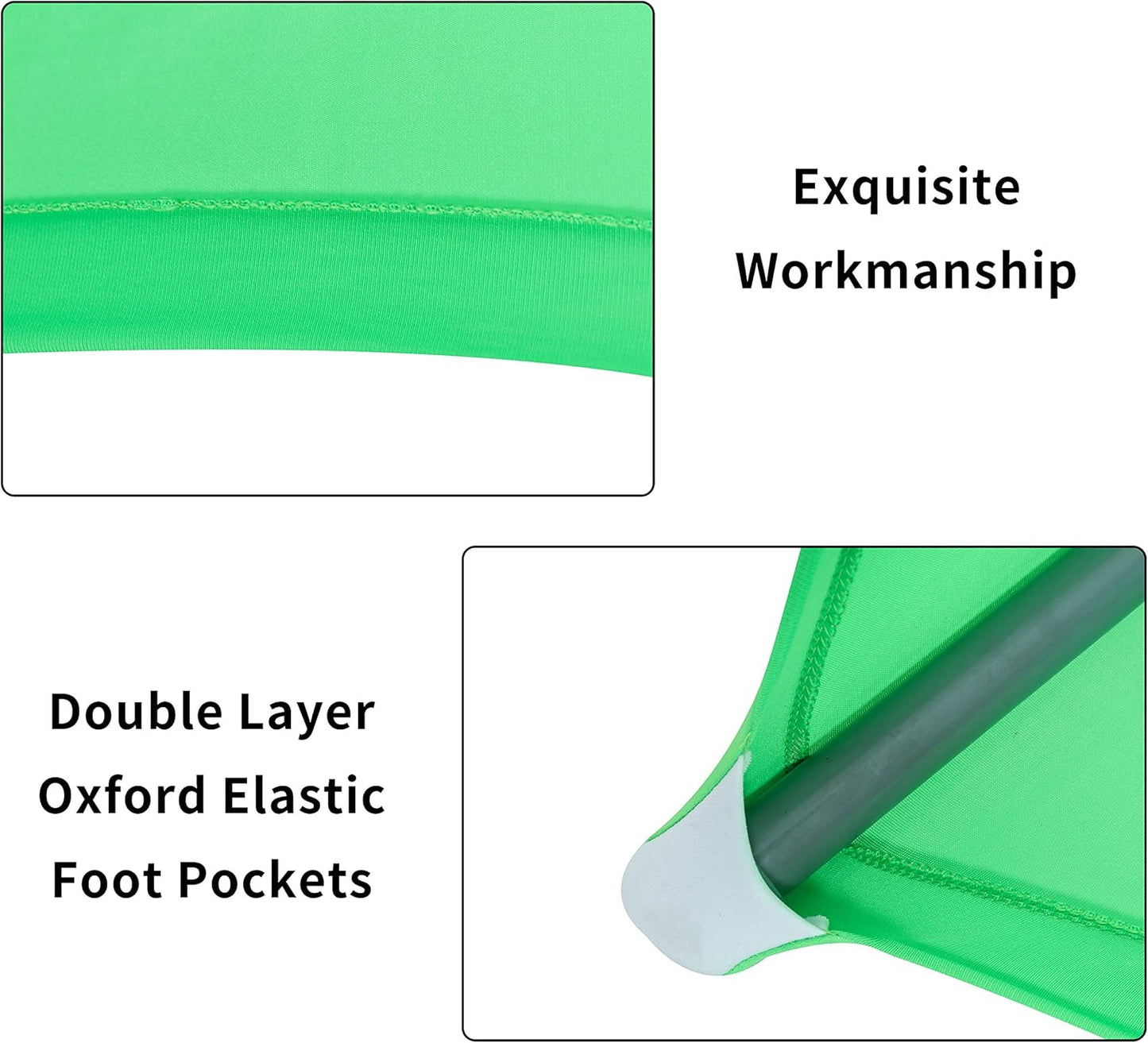 Grass Green Cocktail Table Covers Stretch Spandex Cocktail Table Cover Cloth for Wedding (30"-32" Diameter X 42" Height,1Pc)