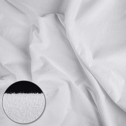 Waterproof Pillow Protectors with Zipper Standard Size (4 Pack), Terry Pillow Covers, Bed Bug and Dust Mite Proof