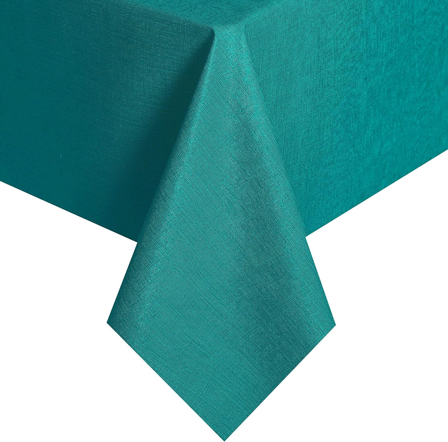 Vinyl Tablecloth for Picnic Camping Outdoor, 100% Waterproof Oil-Proof Spill-Proof PVC Table Cloth, Wipeable Thick Rectangle Tablecloth Cover (54 X 54 Inch, Green)