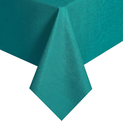 Vinyl Tablecloth for Picnic Camping Outdoor, 100% Waterproof Oil-Proof Spill-Proof PVC Table Cloth, Wipeable Thick Rectangle Tablecloth Cover (54 X 54 Inch, Green)