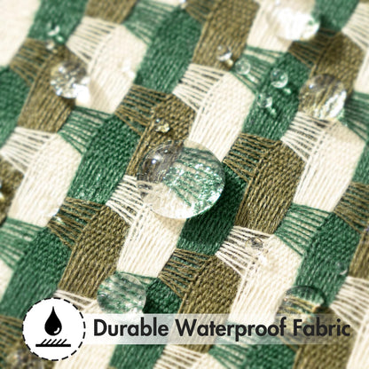 Pack of 2 Outdoor Throw Pillow Covers Decorative Farmhouse Square Waterproof Pillows for Tent Patio Garden Balcony Sofa, 12X20 Inch Green