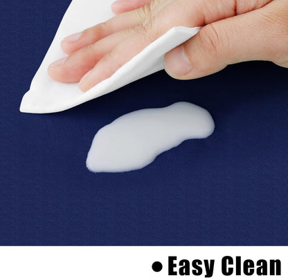 2 Pack Rectangle Vinyl Tablecloth, Waterproof Spillproof Plastic Flannel Backed Table Cloth, Wipe Clean Table Cover for Dining Table, Buffet Parties and Camping (Navy Blue, 52" X 70")