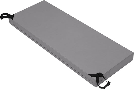 42X18X3 Inch Waterproof Outdoor Couch Bench Cushion Covers Only Replacement Non-Slip Patio Seat Cushion Slipcover with Zipper and Adjustable Straps Gray