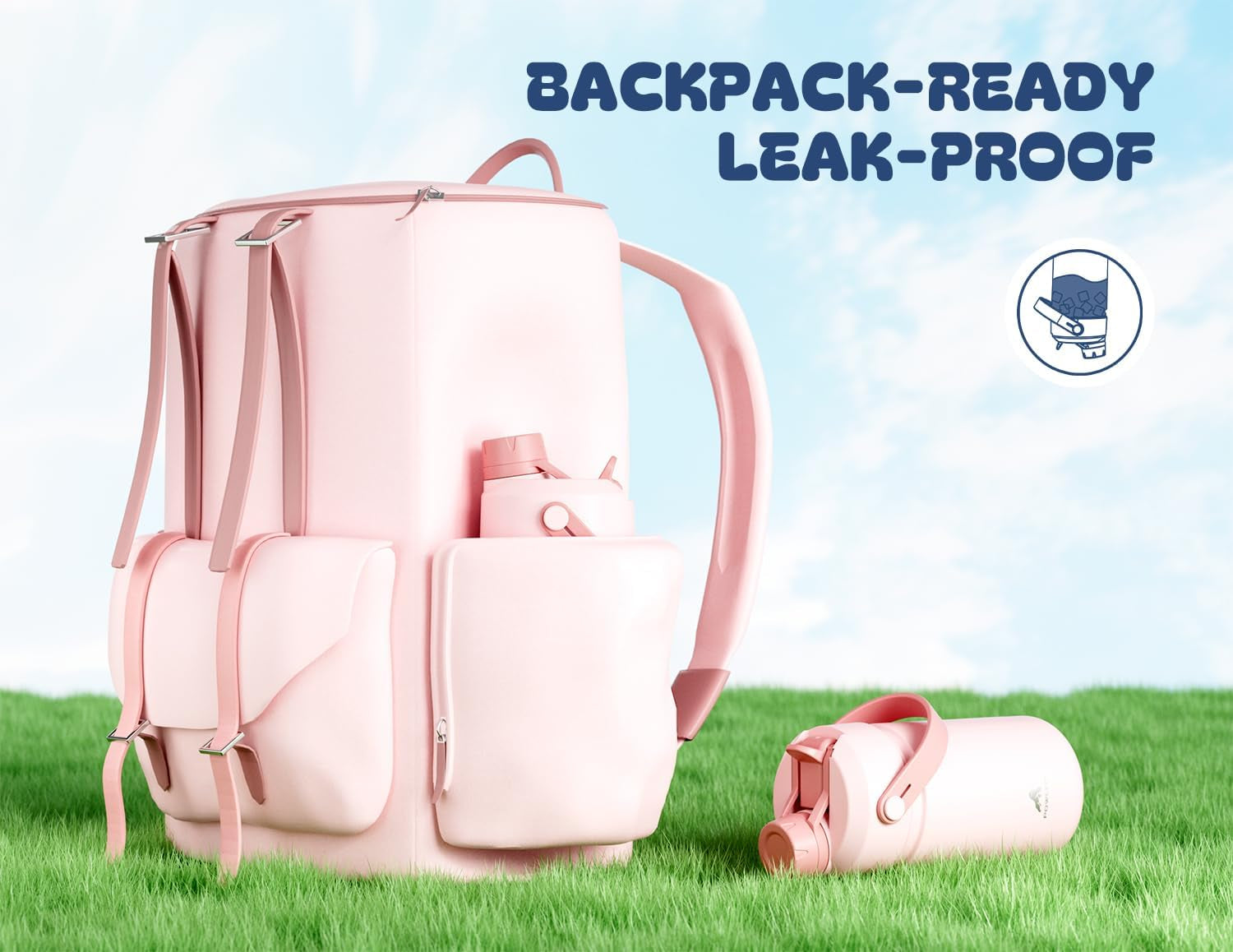 12 Oz Kids Insulated Water Bottle for School: 2-In-1 Straw Spout Lid, Leakproof, Bpa-Free, Keep Cold 24H, Insulated Stainless Steel Cup for Travel, Camping, Gift for Girls Daughters (Cotton Candy)