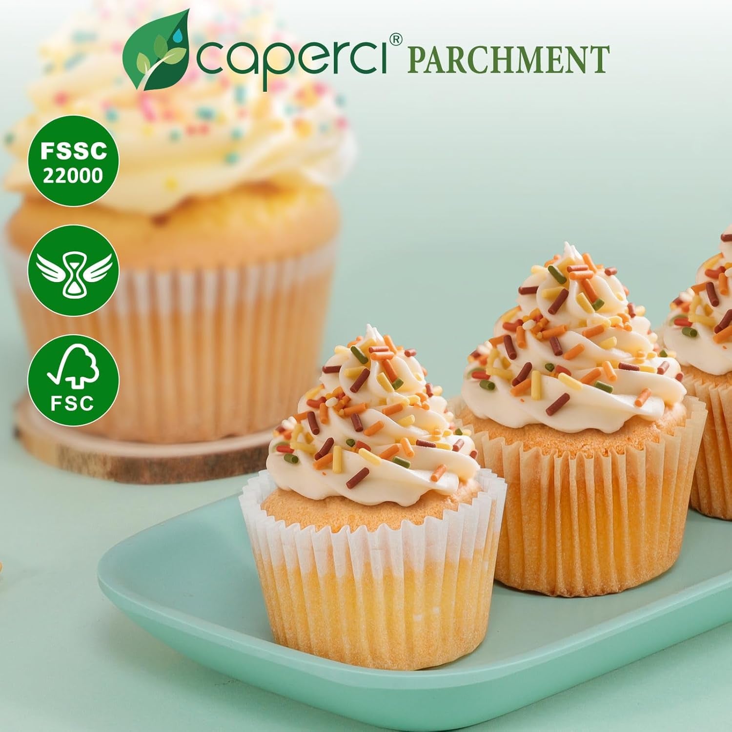 Parchment 400Pcs Mini Cupcake Liners for Baking - Natural Paper Muffin Liners for Mini Muffin Pan, Balanced Non-Stick/Excellent Grease-Proof, No Smell, Food Grade (Natural)