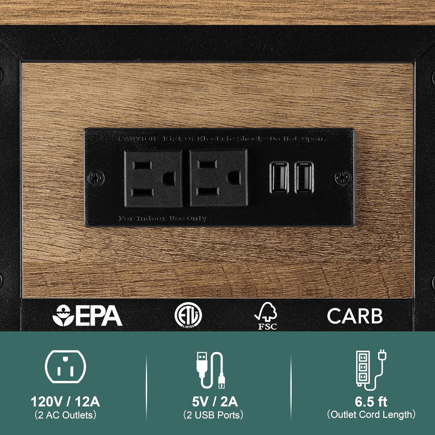 End Table with Charging Station, Flip Top Side Table with USB Ports and Outlets, Sofa Couch Table Bedside Table for Living Room Bedroom, Narrow Nightstand with Storage Shelves for Small Space