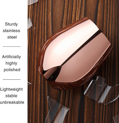 Rose Gold Wine Glasses Set of 4, 18Oz Copper Wine Glasses, Stemless Stainless Steel Wine Glasses, Unbreakable Metal Wine Glass for Outdoor, Travel, Camping, Ideal Wine Accessories Gift