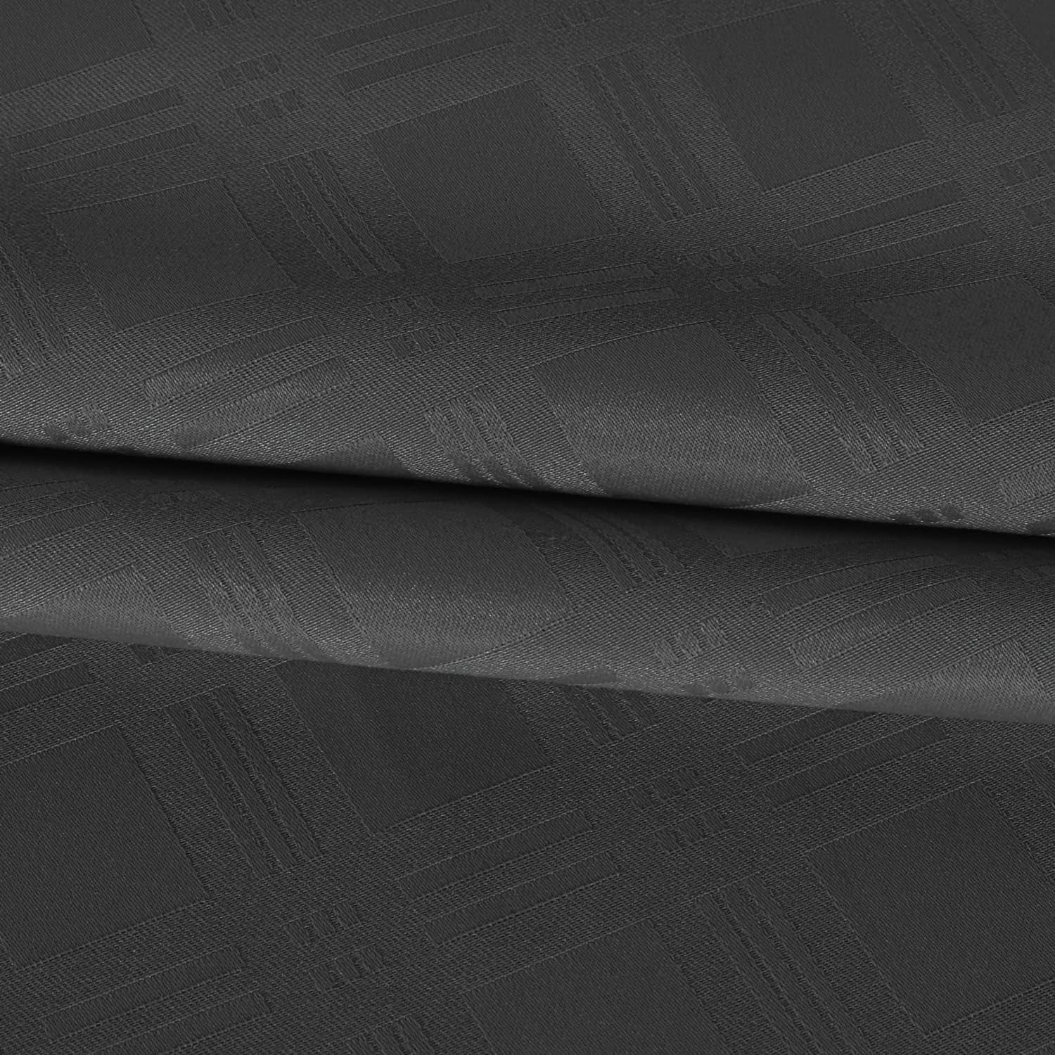 210GSM Solid Checkered Jacquard Table Cloth - Heavy Duty Waterproof Wrinkle Free Microfiber Tablecloth, Decorative Fabric Table Cover for Outdoor and Indoor Use (Dark Grey, round 70 Inch)