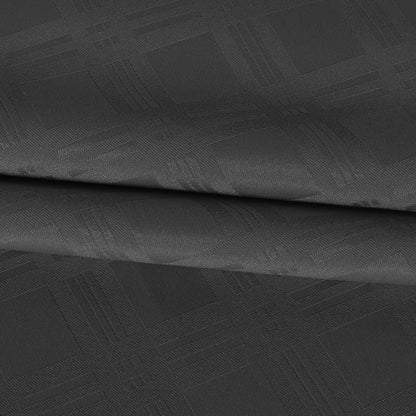 210GSM Solid Checkered Jacquard Table Cloth - Heavy Duty Waterproof Wrinkle Free Microfiber Tablecloth, Decorative Fabric Table Cover for Outdoor and Indoor Use (Dark Grey, round 70 Inch)