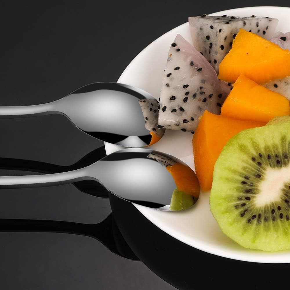 9 Inches Long Handle Spoon, 4 Pieces Iced Coffee Spoons, Ice Cream Tea Spoon, Premium 18/8 Stainless Steel Cocktail Stirring Spoons for Mixing Milkshake Cold Drink