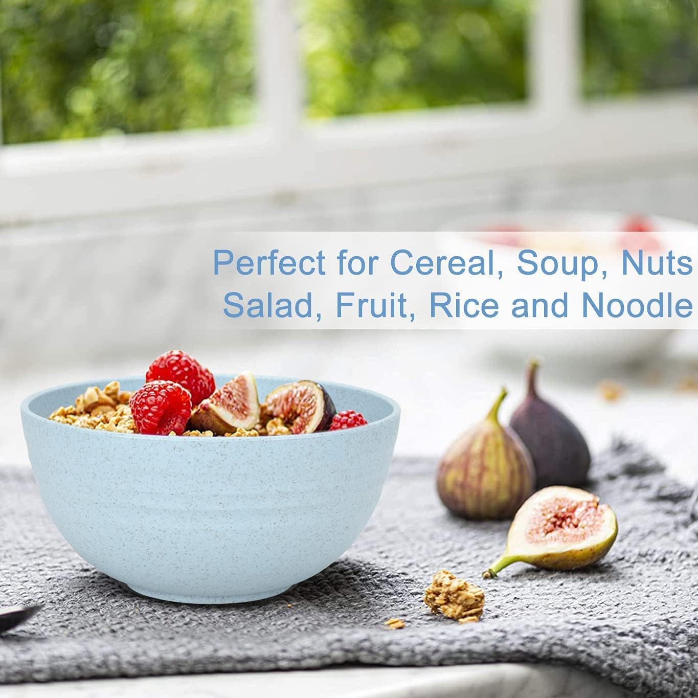 Cereal Bowls 24 OZ Microwave and Dishwasher Safe Bowl Bpa-Free Eco-Friendly Bowl Sets Mixed Color for Cereal, Salad, Soup, Rice[Set of 8]