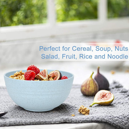 Cereal Bowls 24 OZ Microwave and Dishwasher Safe Bowl Bpa-Free Eco-Friendly Bowl Sets Mixed Color for Cereal, Salad, Soup, Rice[Set of 8]