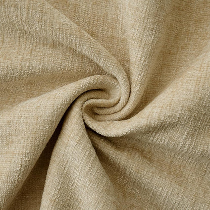 Pack of 2 Couch Throw Pillow Covers 18X18 Inch Beige Farmhouse Decorative Pillow Covers with Stitched Edge Soft Chenille Solid Dyed Spring Pillow Covers for Sofa Bed Living Room