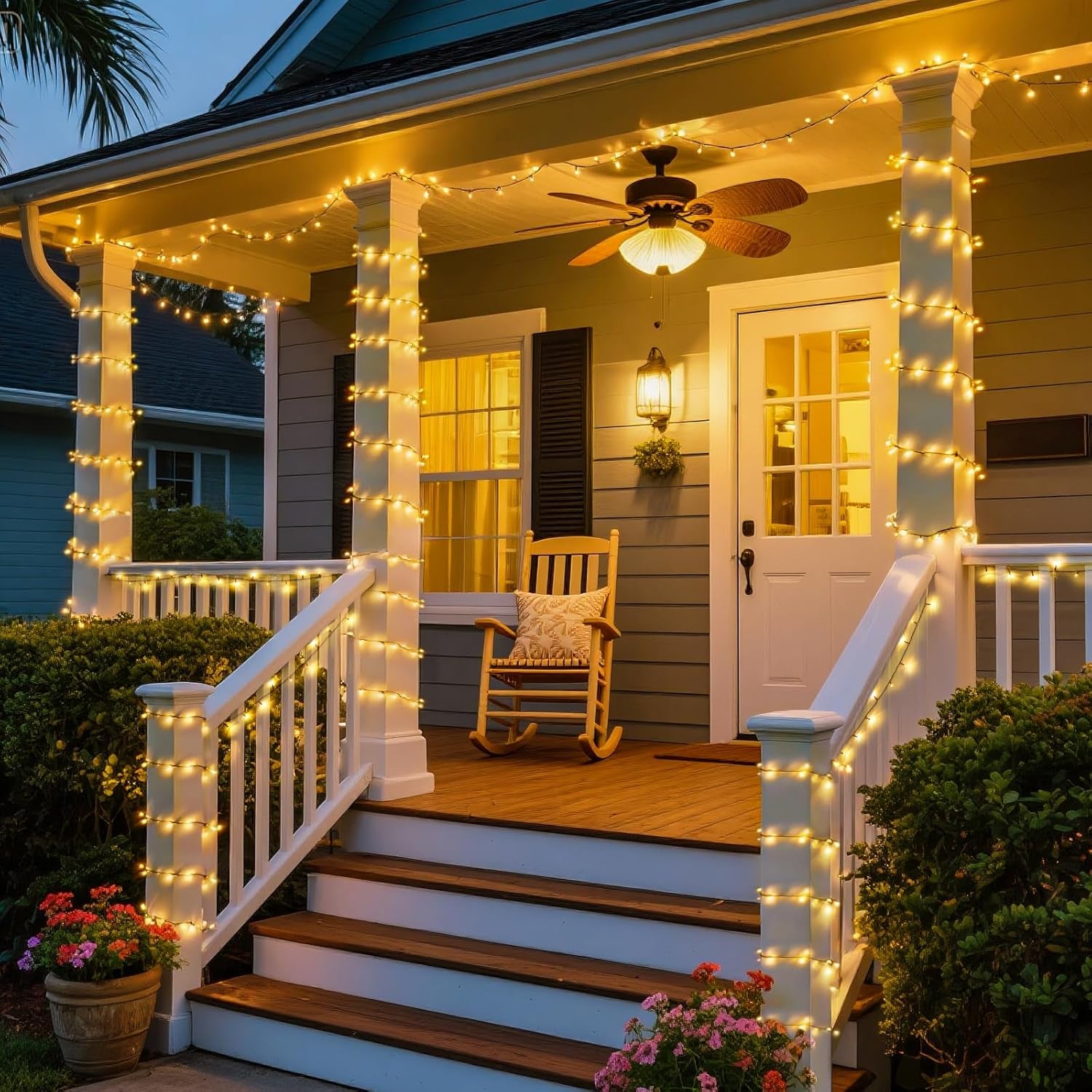 Solar String Lights Outdoor Waterproof, Total 66 FT 200 LED Solar Twinkle Lights Outdoor, Solar Christmas Light for outside Tree Garden Yard Decor(Warm White)