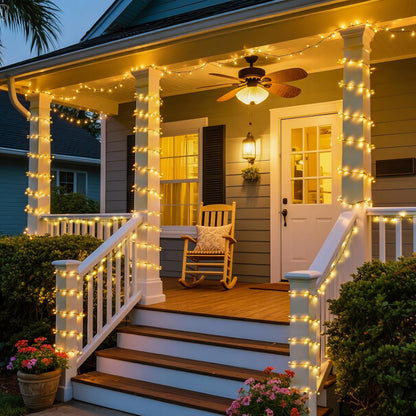 Solar String Lights Outdoor Waterproof, Total 66 FT 200 LED Solar Twinkle Lights Outdoor, Solar Christmas Light for outside Tree Garden Yard Decor(Warm White)