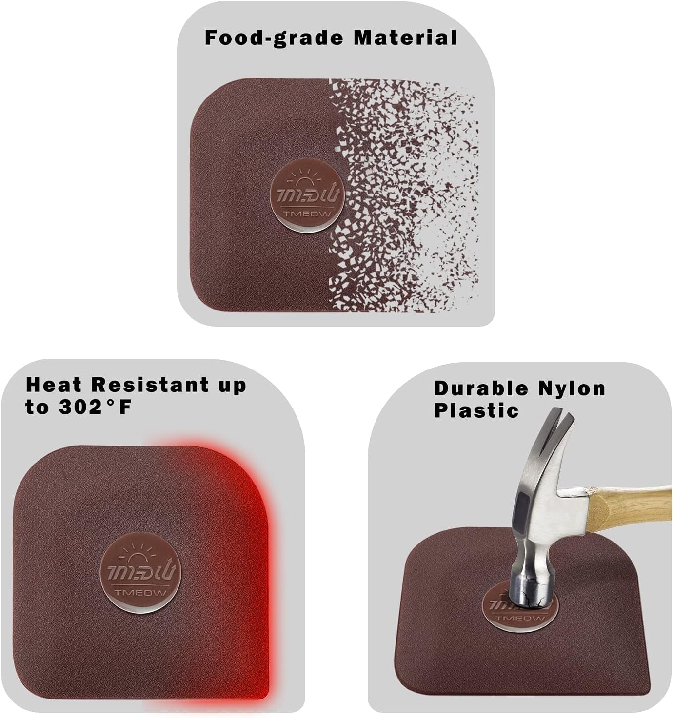 Pan and Pot Scraper, Nylon Silicone 2 in 1 Kitchen Dish Scraper