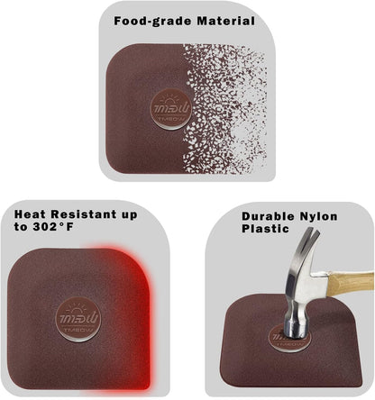 Pan and Pot Scraper, Nylon Silicone 2 in 1 Kitchen Dish Scraper
