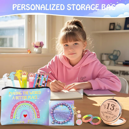 13Th Birthday Gifts for Girls, Gift for 13 Year Old, 11 PCS Unique 13Th Birthday Gift Ideas for Daughter, Niece, Granddaughter, Happy 13 Bday Present for Her, 13Th Teenager Bday Present