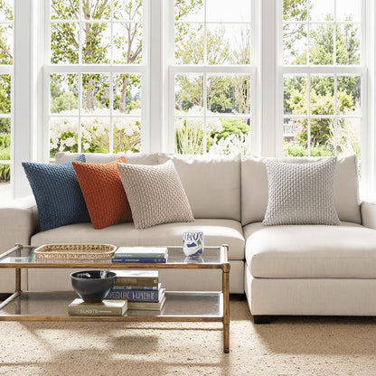 Fall Throw Pillow Covers Soft Couch Decorative Set of 4 Boho Striped Cushion Covers Corduroy Pillowcases Farmhouse Accent Home Decor for Couch Bed Sofa Living Room 18X18 Inch Blue and Orange