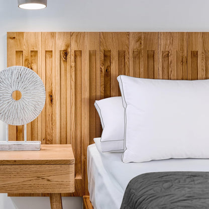 Bed Pillows for Sleeping Queen Size (Grey/White), Set of 2, Cooling Hotel Quality, Gusseted Pillow for Back, Stomach or Side Sleepers