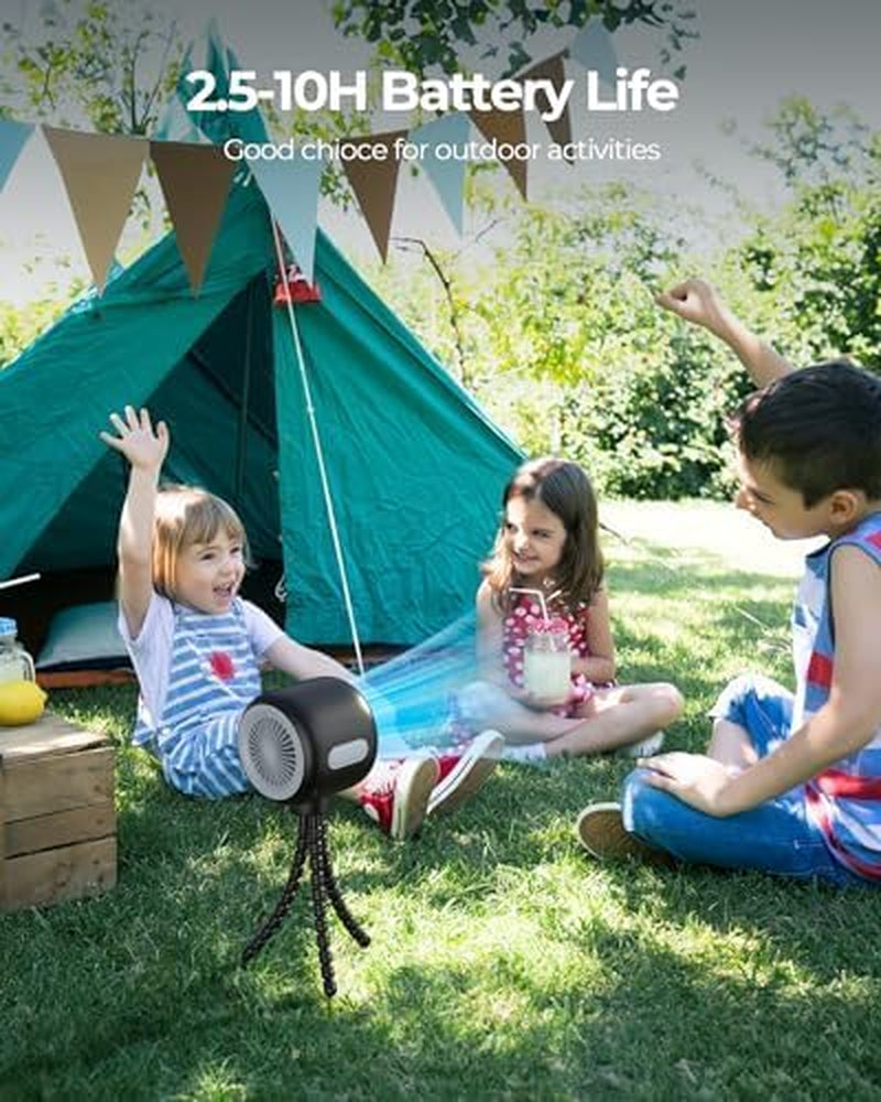 Portable Stroller Fan with Flexible Tripod, Car Seat Fan Clip-On for Infant, Rechargeable Battery Operated Fan with 3 Speeds, Baby Travel Gear for Outdoor Camping, Tent, Crib, Bike, Treadmill