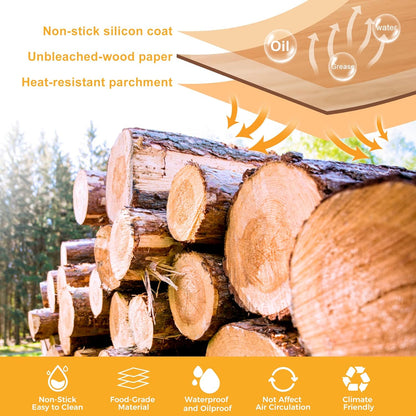 Air Fryer Paper Liners Disposable: 125Pcs 8X5.5" Rectangle Parchment Paper Sheets, Non-Stick Food Grade Baking Liners for Rectangular Air Fryer Dual Basket Oilproof Waterproof