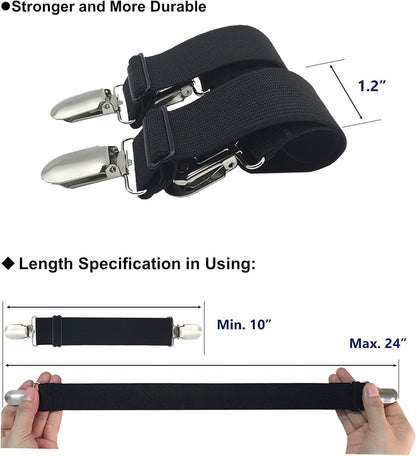 Sheet Straps Bed Sheet Keeper Holder for Corners Sheet Stays Suspender Clips Fitted Sheet Holder Clips Garters Fasteners Mattress Clamps