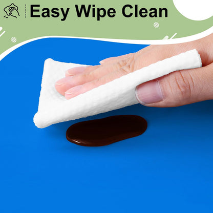 6 Packs Disposable Plastic Table Cloth, 54 X 108 Inch Waterproof Rectangle Tablecloth, Leakproof & Sturdy Decorative Table Covers for Picnic, Party and Outdoor, Blue