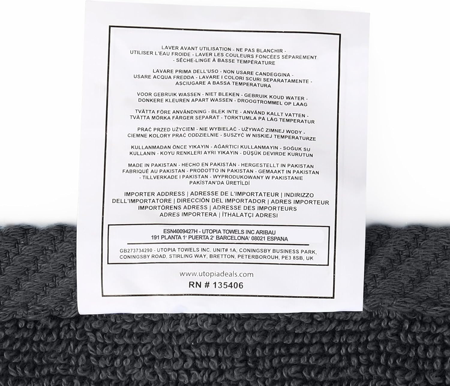 12 Pack Premium Wash Cloths Set, 12 by 12 Inches, 100% Cotton Ring Spun, Highly Absorbent and Soft Feel Washcloths for Bathroom, Spa, Gym, and Face, Grey