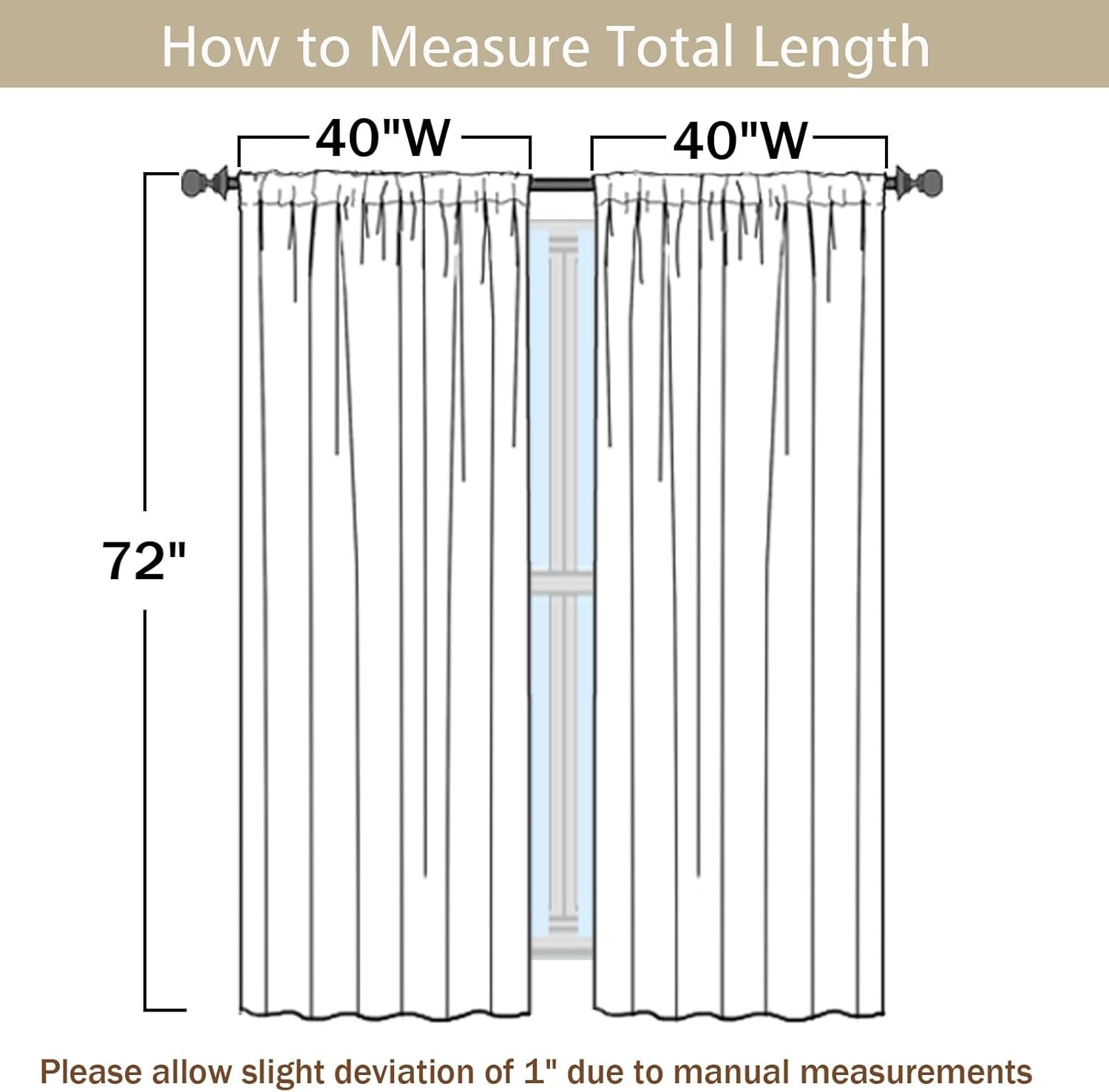 Chenille Black Curtains 72 Inch Length 2 Panels, Light Filtering Luxury Window Curtains, Back Tab Privacy Soft Velvet Window Curtain Drapes for Bedroom Living Room, 40" Wx72 L