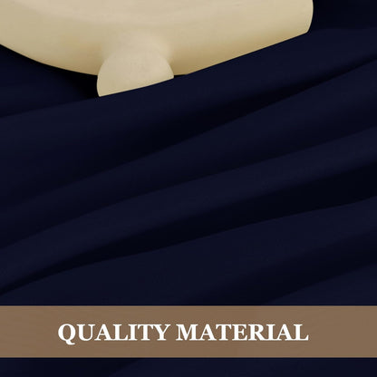 Navy Tablecloths for 6-8 Foot Tables, Set of 6 - 70 x 120 Inches - Reusable and Washable Polyester Fabric Table Covers for Weddings, Parties, and Banquets