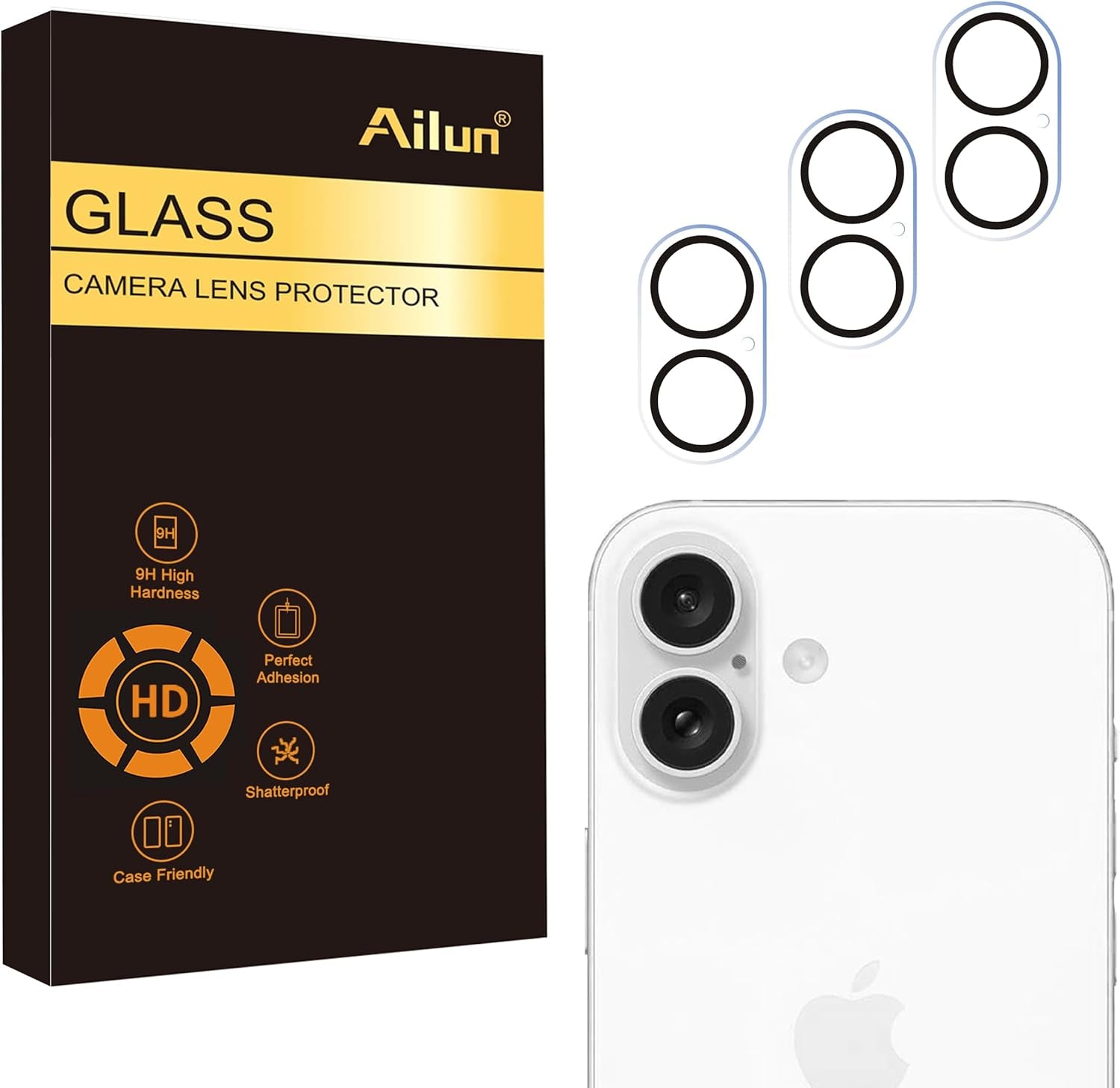 3 Pack Screen Protector for Iphone 17 [6.3 Inch] with Installation Frame and 3 Pc Lens Protector for Iphone 17