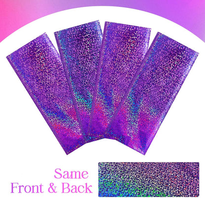 Holographic Pink and Purple Tablecloth Set - 40" x 108" Plastic Table Cover for Birthday, Halloween, and Bachelorette Party Decorations
